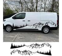 AENQNVK Autocollant latéral de carrosserie, adapté pour Toyota ProAce Verso City Mountains Forest Van Camper Graphics Decor Decal Auto Accessories