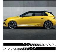 AENQNVK Lot de 2 Autocollants pour Jupes latérales de portière de Voiture, Bandes de Sport de Course, en Vinyle, adaptés aux Accessoires de décoration de Voiture Opel Corsa CEFD