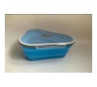 AENZA Boîte à pizza en silicone, réutilisable, pliable, triangulaire, boîte de rangement pour pizza, avec couvercle, sans BPA