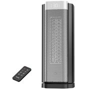 AEOCKY Chauffage d'appoint 3e génération avec thermostat IA, radiateur électrique PTC 1800 W pour usage intérieur avec télécommande, oscillation à 70°, silence, portable et sûr pour bureau, chambre