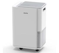 AEOCKY Déshumidificateur 20L/d, applicable à 160 m³ (40 m²), déshumidificateur à compresseur intelligent avec tuyau de vidange, pour sécher les vêtements, chambre, salle de bain, sous-sol