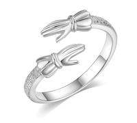 AEONSLOVE Bague Pierre de Lune Réglable Argent 925, Bague Arbre de Vie/Nœud de Sorciere/Claddagh/Plume Flèche Ajustable pour Femme Fille, Anneau Ouverte Feuille/Triple Lune/Celtique Wicca