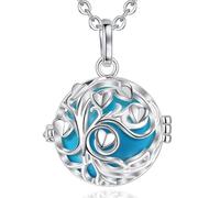 AEONSLOVE Bola de Grossesse, Collier Bola Grossesse pour Maman Pendentif Arbre de Vie Cage avec Boule Sonore pour Amoureux des Chats Joujou de Bébé Clochette des Anges