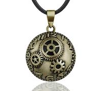 AEONSLOVE Bola de Grossesse Collier Femme Enceinte avec Mélodie Douce | Pendentif Grelot Musical Style Rétro-Punk Bola de Grossesse Bijoux Future Maman Cadeau Original Naissance Pregnancy Necklace
