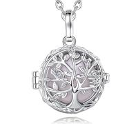 AEONSLOVE Bola Grossesse Collier Arbre de Vie Bijoux Future Maman Femme Enceinte Cadeau (Rose Perlé)