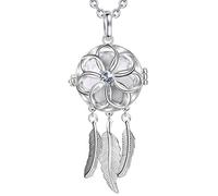 AEONSLOVE Collier Bola de Grossesse Attrape-rêves avec Mélodie Douce Cadeau Femme Enceinte Bijoux Future Maman, 2 Chaînes