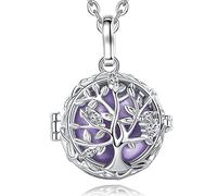 AEONSLOVE Collier Bola de Grossesse avec Chaine Clochette des Anges Pendentif Bille Musicale pour Maman Fille Amie Femme Cadeau Original de Naissance Noël Fête des Mères