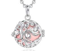 AEONSLOVE Collier Bola de Grossesse avec Chaine Collier Musique Carillon Bell Pendentif Arbre de Vie pour Femmes Enceinte Bébé Cadeau Original de Fête des Mères Noël St Valentin