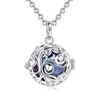 AEONSLOVE Collier bola de grossesse avec pendentif arbre de l'amour, carillon ange, clochette pour femme, future maman, chaîne de 76,2 cm et 114,3 cm, 20mm x 38mm, Métal, Pas de pierre précieuse