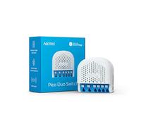 AEOTEC Pico Duo Switch, Zigbee 3.0, double relais intelligent UP pour commutation, 2 x 8 A, mesure de courant, contrôle de scène, répéteur, hub requis, fonctionne avec SmartThings, Homey, Alexa, HA,