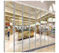 Aeovot Magnétique Rideau Laniere PVC, 2.2-2.3mm Rideau de Porte Exterieur Vent, Rideaux à Lanières en Plastique Transparent, Bandes en PVC Transparent pour Magasin, Bureau, Entrepôt