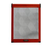 Aeovot Moustiquaire Fenetre Enroulable avec Cadre Aluminium et Maille de Fibres Composites Pet, Filet Anti-Insectes pour Fenêtres, Protection Contre Les Insectes, Moustiquaire Extensible(A)