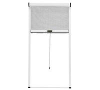 Aeovot Moustiquaire Fenetre Enroulable avec Cadre Aluminium et Maille de Fibres Composites Pet, Filet Anti-Insectes pour Fenêtres, Protection Contre Les Insectes, Moustiquaire Extensible(F)