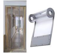 Aeovot Rideau à Lanière PVC, Rideau à Lanières en Plastique Transparent, Adhérence Magnétique Isolant Porte Épaisseur 1 mm pour Entrepôt, Chambre Froide, Garage, Supermarché