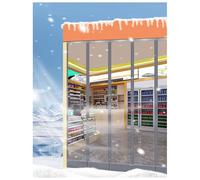 Aeovot Rideau à Lanières en Plastique Transparent - PVC Rideau de Porte Exterieur Vent Coupe Rideau à Lanières PVC Transparent pour Garage Boutique Cuisine