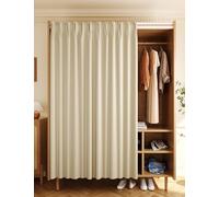 Aeovot Rideau Cache Placard, Rideau Anti-Poussière pour Placard Ouvert sans Portes, Rideaux D'armoire pour sous Evier/Étagères/Bibliothèques, Rideau Occultant Meuble Cuisine avec Rail(C,350x260 cm)