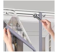 Aeovot Rideau Laniere PVC, Bandes en PVC Transparent Isolation Thermique Étanche Anti-Bruit Anti-Poussière Rideau de Porte Exterieur Vent, Rideaux à Lamelles Transparent pour Chambres, Magasins