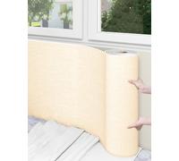 Aeovot Rouleau de Papier Peint Isolant Thermique Autocollant - Imperméable et Résistant à l'humidité Papier Peint Adhésif Mural de 5 mm Coussin Mural pour Décoration de Salon Chambre(Beige,50cmx10m)