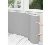 Aeovot Rouleau de Papier Peint Isolant Thermique Autocollant - Imperméable et Résistant à l'humidité Papier Peint Adhésif Mural de 5 mm Coussin Mural pour Décoration de Salon Chambre(Gris,50cmx60m)