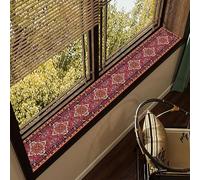 Aeovot Tapis Vintage D'appui de Fenêtre, Tapis Imperméable Antidérapant pour Rebord de Fenêtre, 10-40 cm de Large, 60-300 cm de Long, Découpe à DIY, Facile à Nettoyer(E,100x15cm(39.4x5.9in))