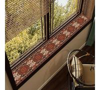 Aeovot Tapis Vintage D'appui de Fenêtre, Tapis Imperméable Antidérapant pour Rebord de Fenêtre, 10-40 cm de Large, 60-300 cm de Long, Découpe à DIY, Facile à Nettoyer(G,140x15cm(55.1x5.9in))