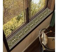 Aeovot Tapis Vintage D'appui de Fenêtre, Tapis Imperméable Antidérapant pour Rebord de Fenêtre, 10-40 cm de Large, 60-300 cm de Long, Découpe à DIY, Facile à Nettoyer(A,100x35cm(39.4x13.8in))