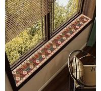 Aeovot Tapis Vintage D'appui de Fenêtre, Tapis Imperméable Antidérapant pour Rebord de Fenêtre, 10-40 cm de Large, 60-300 cm de Long, Découpe à DIY, Facile à Nettoyer(B,140x40cm(55.1x15.7in))