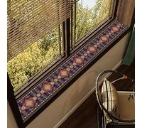 Aeovot Tapis Vintage D'appui de Fenêtre, Tapis Imperméable Antidérapant pour Rebord de Fenêtre, 10-40 cm de Large, 60-300 cm de Long, Découpe à DIY, Facile à Nettoyer(F,300x18cm(118.1x7.1in))