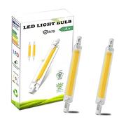 AEPOYU R7S 118mm LED 10W Dimmable, Blanc Chaud 3000K 1000LM, R7S J118 COB LED Linéaire Remplacer Crayon Halogène 40W 50W, pour Applique Murale, lot de 2[Classe énergétique A+]