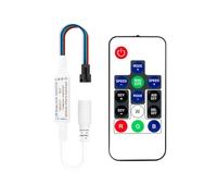 AEPQBGQJ Contrôleur d'éclairage LED WS2815/WS2813, 14 Touches, 21 Touches, Plus de 350 Effets Fantaisie, 4 Broches SM JST RGB IC DC5-24 V(14 Keys DC5V-24V)