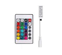 AEPQBGQJ Mini Lampe LED RGB 24 Touches avec télécommande et variateur d'intensité DC5-12 V(WM-003A)
