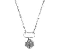 AEQEHVC Collier avec mousqueton pour femme Vierge Marie à la mode pour un usage quotidien, adjustable, Zircone cubique