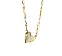 AEQEHVC Collier avec pendentif en forme de lettre d'amour pour femme