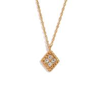 AEQEHVC Collier avec pendentif géométrique coloré et polyvalent qui peut correspondre à n'importe quel style, adjustable, Zircone cubique