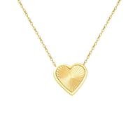 AEQEHVC Collier avec pendentif géométrique en forme de cœur rayé pour femme, convient à un usage quotidien