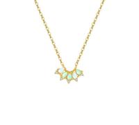 AEQEHVC Collier long avec pendentif fleur 925, un beau collier polyvalent qui peut être porté empilé, adjustable, Zircone cubique