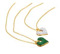 AEQEHVC Collier ras du cou avec pendentif en forme de cœur brillant pour femme et fille - Collier tendance pour un usage quotidien, adjustable, Zircone cubique