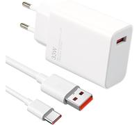 Aer-33w Chargeur Pour Xiaomi Redmi Note 13/12/11 Pro/11s/10/12 13 Pro, Chargeur Usb C Avec Câble 2m Pour Xiaomi Mi 11, 11 Lite, 10 Pro, 10t Lite, Chargeur Pour Usb C Câble