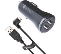 Aer-Chargeur De Voiture Compatible Avec Tomtom Tom Tom Micro Usb Câble Rapide 2-Port Navigation Sat Nav Cigare Go 40 50 60 400 500 510 520 600 610 620 820 Live 5000 5100 5200 6000 6100 6200 Rider (20