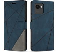 Aer-Etui Coque Pour Realme C30, Protection Housse En Cuir Pu Portefeuille Livre Pour Realme C30, Emplacements Cartes, Fonction Support, Bleu