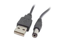 Aer-Jser Câble De Charge Usb 2.0 Type A Mâle Vers Prise D'alimentation 5,5 X 2,5 Mm Cc 5 V 80 Cm