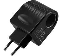 AER-Transformateur de Tension - De 230V à 12V et 1000mA - Convertisseur Allume-Cigare vers Prise avec Bloc Secteur - Adaptateur Voiture Maison