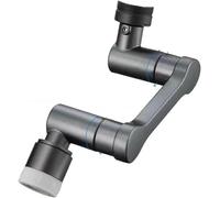 Aérateur D’Extension De Robinet Rotatif à 1440 °, Aérateur De Robinet Pivotant Grand Angle en Cuivre, Accessoire De Lavage du Visage D’évier, avec 2 Modes De Sortie D’Eau, Grey