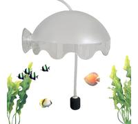Aérateur d'aquarium - Kit d'aquarium silencieux en acrylique | Diffuseur de bulles d'oxygène avec tuyau, pierre à air et couvercle de protection anti-éclaboussures | Accessoire d'aération et