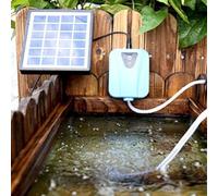 Aérateur de bassin à énergie solaire Pompe d'oxygénation avec charge DC, débit d'air 2L/min, moteur silencieux, design étanche, construction ABS, avec