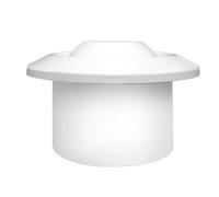 Aérateur de climatisation rond ABS - Buse sphérique rotative à 360° pour pot d'échappement intérieur avec ouverture réglable - Blanc