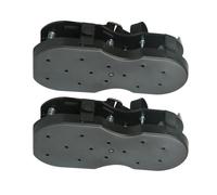 Aérateur de gazon - Chaussures pour ameublir le sol | Chaussures d'aération à ressort double couche | Sandales pré-assemblées avec sangle réglable | Outil d'aération de pelouse robuste pour cour