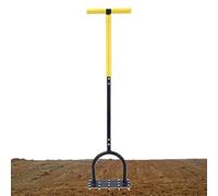 Aérateur De Gazon | Pointes Aératrices pour Sol Compacté avec Outil d'Aération,Manche en T Ergonomique Scarificateur Jardin à Plateau Large pour Aménagement Paysager et Agriculture