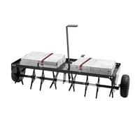 Aérateur de Gazon Remorqué-Duoku-1219,2 mm-Aérateur de Pelouse avec Attelage Universel-Pointes Fer Alternées-pour Jardins et Fermes