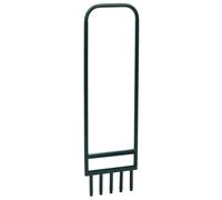 Aérateur de Pelouse 5 Dents Creuses Outil Vert Acier Enduit de Poudre vidaXL